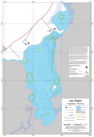 Sépaq Lac Sapin (Rouge-Matawin) digital map