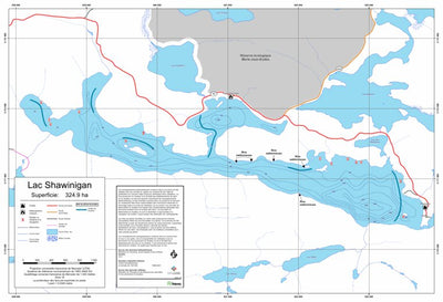 Sépaq Lac Shawinigan (Mastigouche) digital map