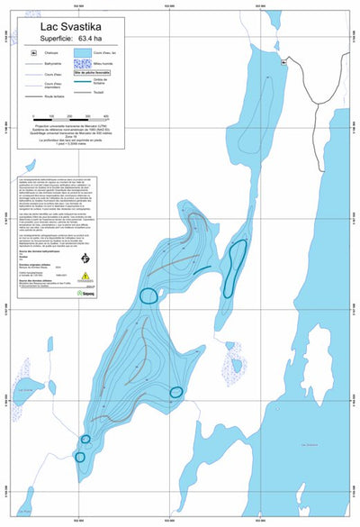 Sépaq Lac Svastika (Rouge-Matawin) digital map