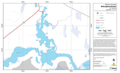 Sépaq Lac Verreault (Ashuapmushuan) digital map