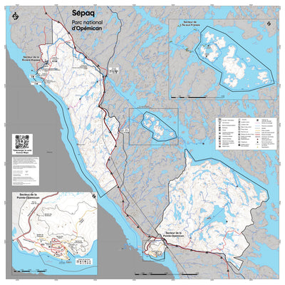 Sépaq Parc national d'Opémican : Carte générale digital map