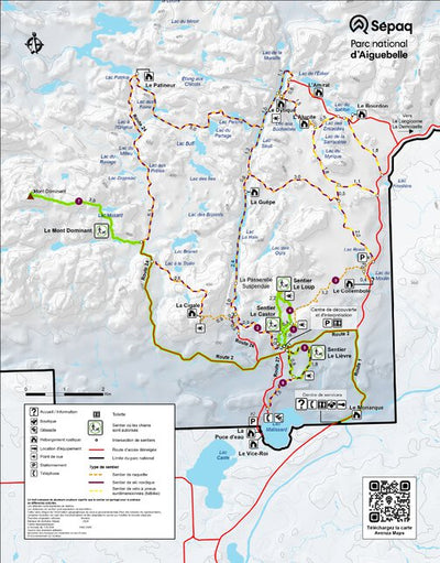 Parc national d'Aiguebelle - Carte des activités hivernales Preview 1