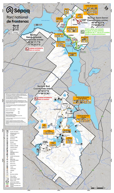 Parc national de Frontenac : Carte générale Preview 1