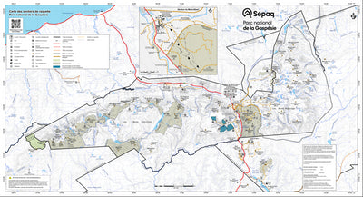 Parc national de la Gaspésie - Carte des sentiers de raquette Preview 1