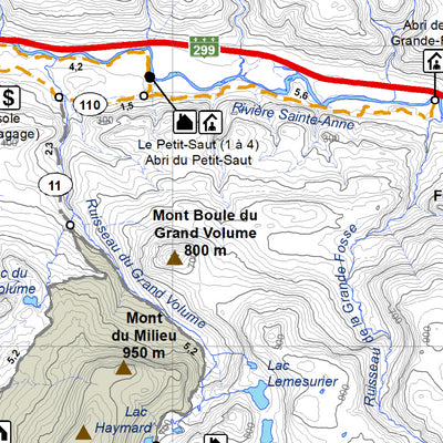 Parc national de la Gaspésie - Carte des sentiers de raquette Preview 2