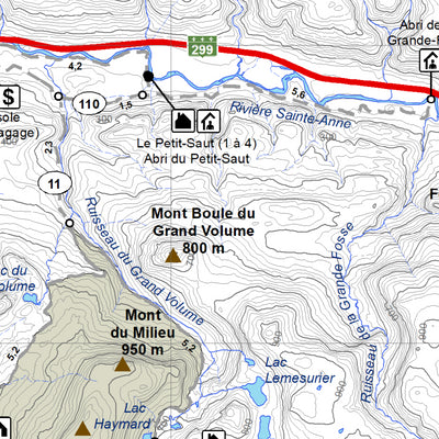 Parc national de la Gaspésie - Carte des sentiers de ski de fond Preview 2