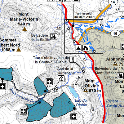 Parc national de la Gaspésie - Carte des sentiers de ski de fond Preview 3