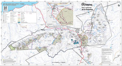 Parc national de la Gaspésie - Carte des sentiers de ski nordique Preview 1