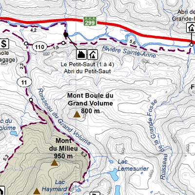 Parc national de la Gaspésie - Carte des sentiers de ski nordique Preview 2