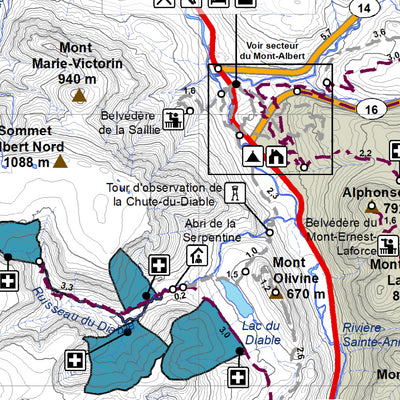 Parc national de la Gaspésie - Carte des sentiers de ski nordique Preview 3
