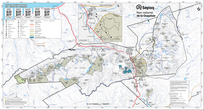 Parc national de la Gaspésie - Carte des sentiers hivernaux Preview 1