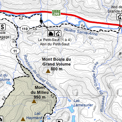 Parc national de la Gaspésie - Carte des sentiers hivernaux Preview 2