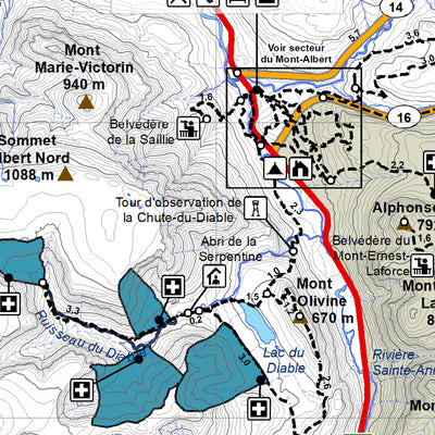 Parc national de la Gaspésie - Carte des sentiers hivernaux Preview 3