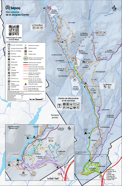 Parc national de la Jacques-Cartier - Carte des activités hivernales Preview 1