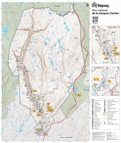 Parc national de la Jacques-Cartier : Carte générale Preview 1