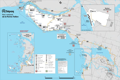 Sépaq Parc national de la Pointe-Taillon : Carte générale digital map