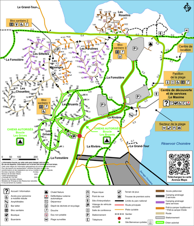 Parc national de la Yamaska : Carte du camping Preview 1