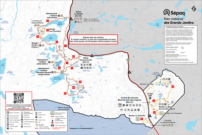 Parc national des Grands-Jardins - Carte des activités hivernales Preview 1