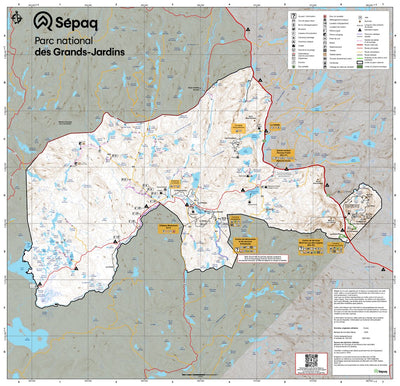 Parc national des Grands-Jardins : Carte générale Preview 1