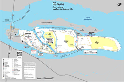 Sépaq Parc national des Îles-de-Boucherville : Carte générale digital map
