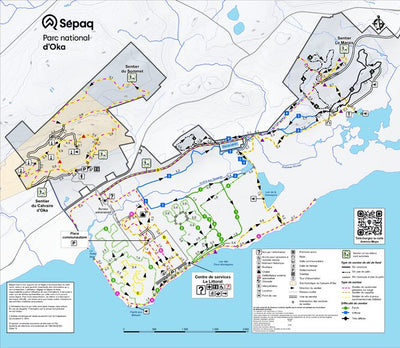 Parc national d'Oka - Carte des activités hivernales Preview 1