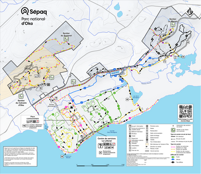 Parc national d'Oka - Carte des activités hivernales Map by Sepaq