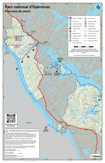 Parc national d'Opémican : Parcours nautique Preview 1