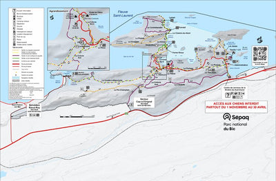 Parc national du Bic - Carte des activités hivernales Preview 1