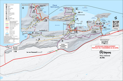 Parc national du Bic - Carte des activités hivernales Preview 1