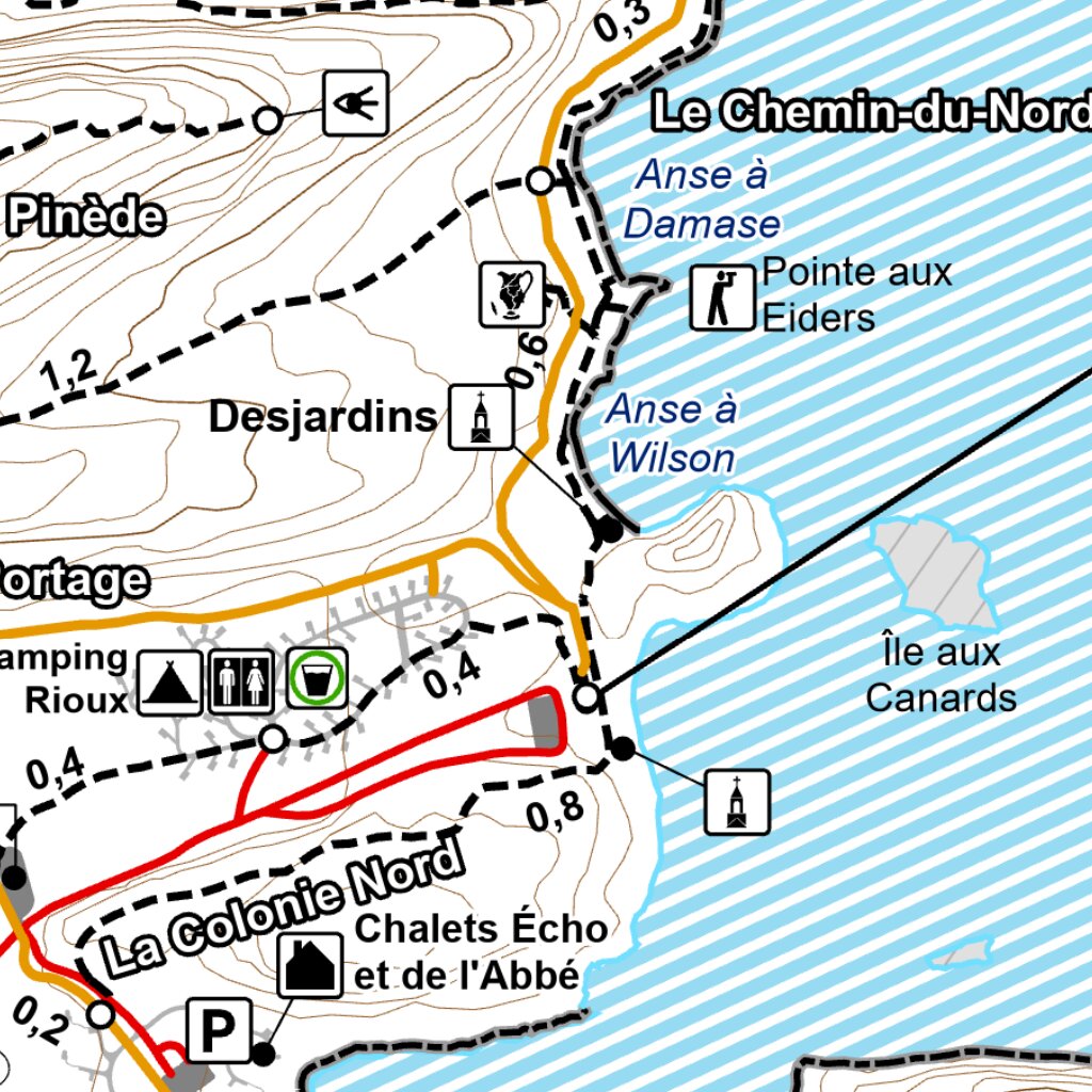 Parc national du Bic : Carte générale Map by Sepaq | Avenza Maps
