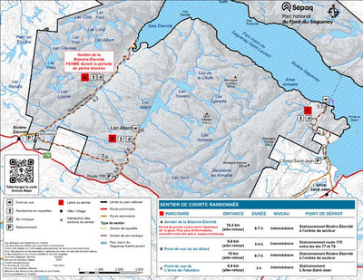 Parc national du Fjord-du-Saguenay - Carte des activités hivernales Preview 1