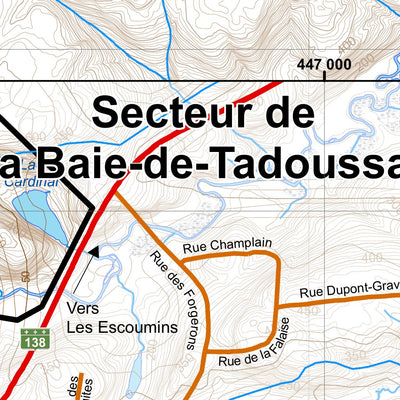 Sépaq Parc national du Fjord-du-Saguenay - secteur est : Carte générale digital map
