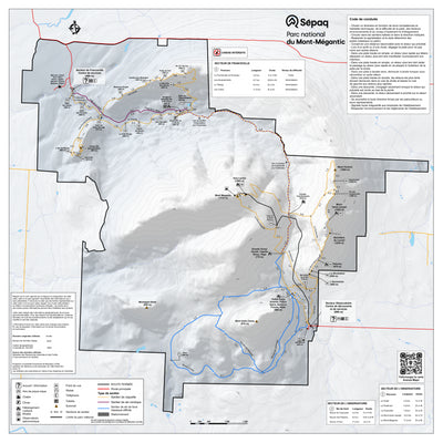 Parc national du Mont-Mégantic - Carte des activités hivernales Preview 1