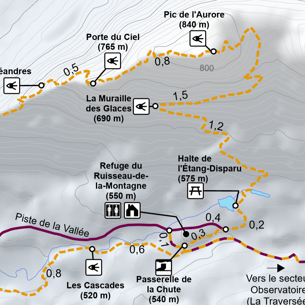Megantic Region Map Parc national du Mont-Mégantic - Carte des activités hivernales Map by ...