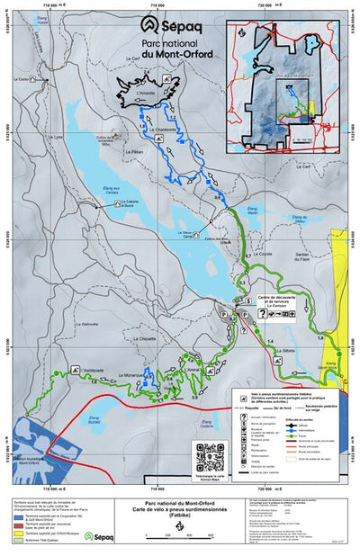 Parc national du Mont-Orford : Carte de Vélo à pneus surdimensionnés Preview 1
