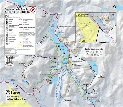 Parc national du Mont-Tremblant - Carte des activités hivernales 2025 (Secteur de la Diable) Preview 1