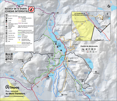 Parc national du Mont-Tremblant - Carte des activités hivernales (Secteur de la Diable) Preview 1