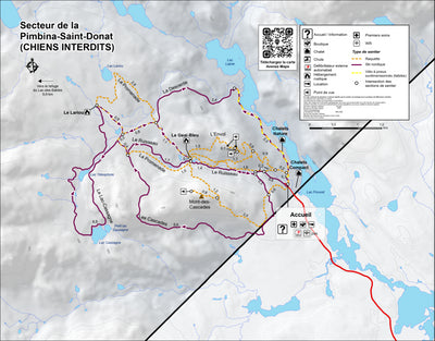 Parc national du Mont-Tremblant - Carte des activités hivernales (Secteur Pimbina) Preview 1