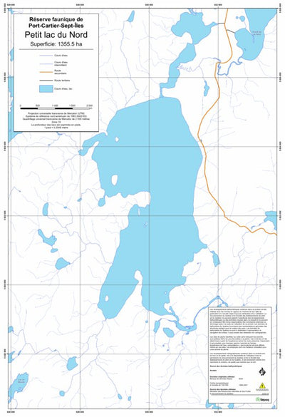 Sépaq Petit lac du Nord (Port-Cartier-Sept-Îles) digital map