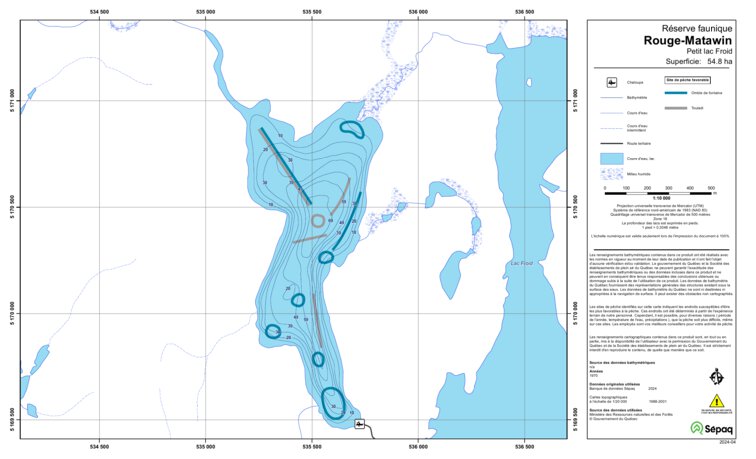 Petit lac Froid (Rouge-Matawin) Map by Sepaq | Avenza Maps
