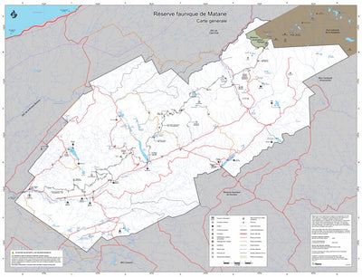 Sépaq Réserve faunique de Matane : Carte générale digital map