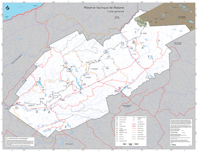 Réserve faunique de Matane : Carte générale Preview 1
