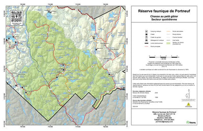 Réserve faunique de Portneuf : Carte de chasse au petit gibier (Quotidienne) Preview 1