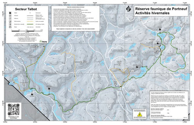 Sépaq Réserve faunique de Portneuf - Carte des activités hivernales (Secteur Talbot) digital map