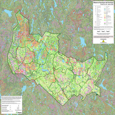 Réserve faunique de Portneuf : Carte générale de chasse au cerf 2025 Preview 1