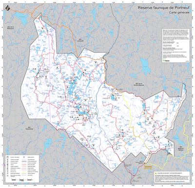 Réserve faunique de Portneuf : Carte générale Preview 1