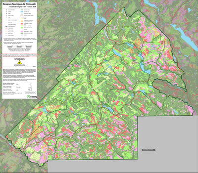 Réserve faunique de Rimouski : Carte générale de chasse à l'orignal et cerf 2026 Preview 1