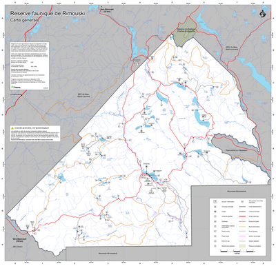 Réserve faunique de Rimouski : Carte générale Preview 1