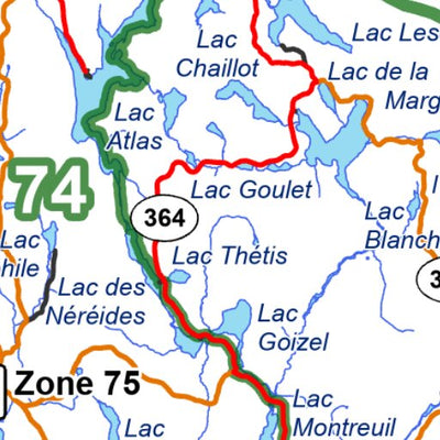 Réserve faunique des Laurentides : Carte de chasse au petit gibier (Berthiaume) Preview 2