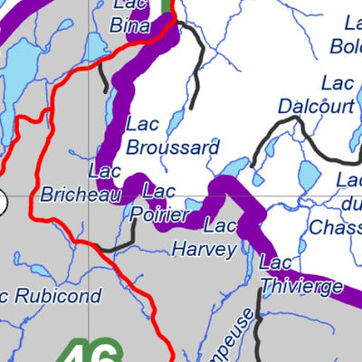 Réserve faunique des Laurentides : Carte de chasse au petit gibier (Gîte-du-Berger / Belle-Rivière) Preview 3